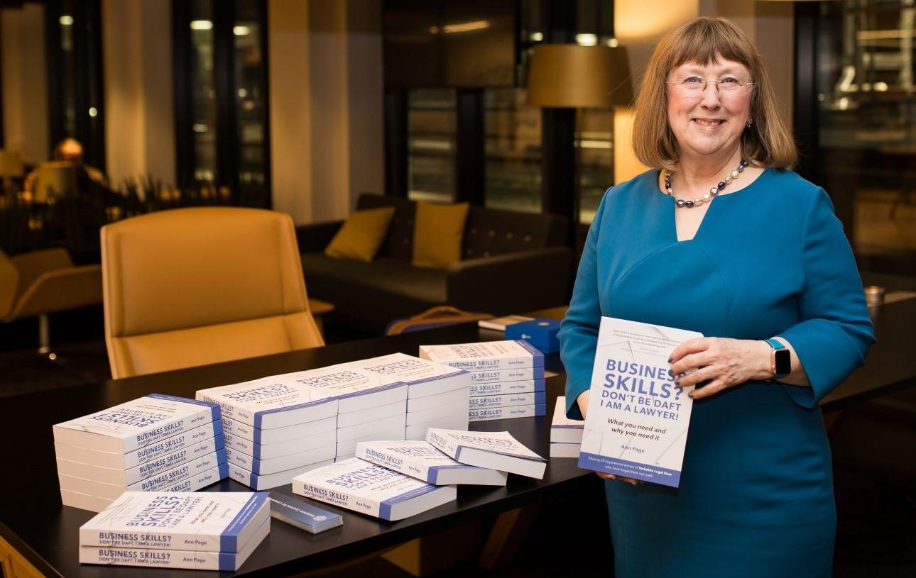 Ann Page, founder of Yorkshire courses for lawyers at her book launch